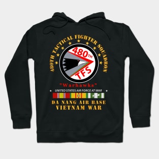 USAF - 480th Tactical Fighter Squadron - Warhawks - Da Nang w VN SVC X 300 Hoodie